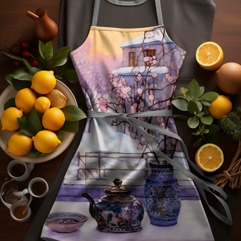 Winter Morning Medium Length Apron