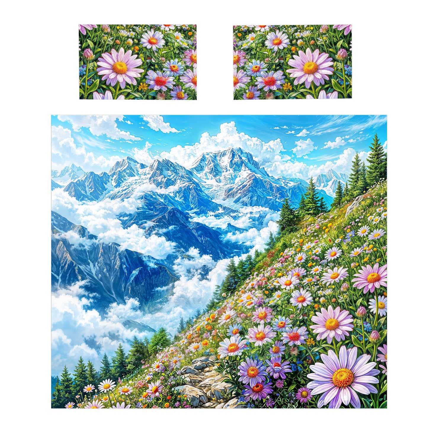 Winter Meets Spring Duvet Cover Set