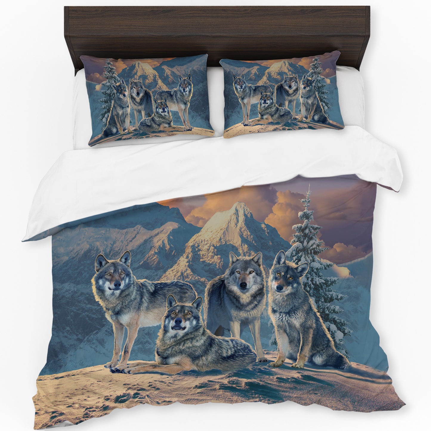 Wolf Pack Duvet Cover Set By Vincent Hie
