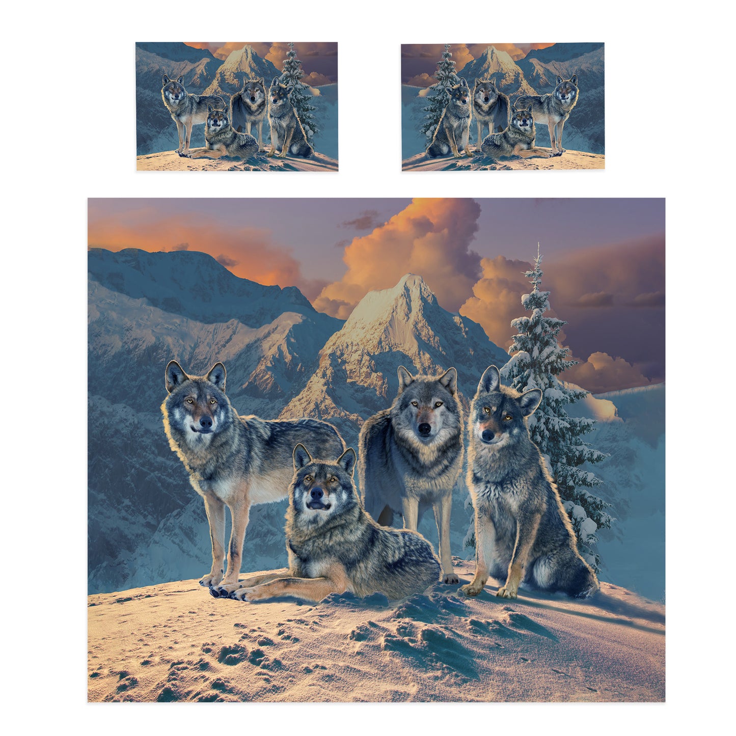 Wolf Pack Duvet Cover Set By Vincent Hie