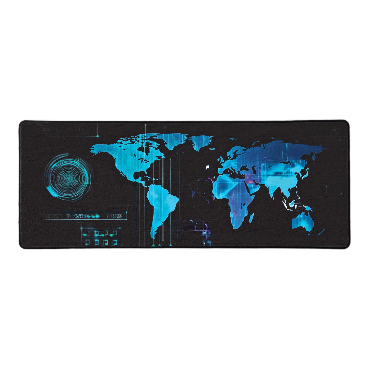World Map in Blue Large Desk Pad