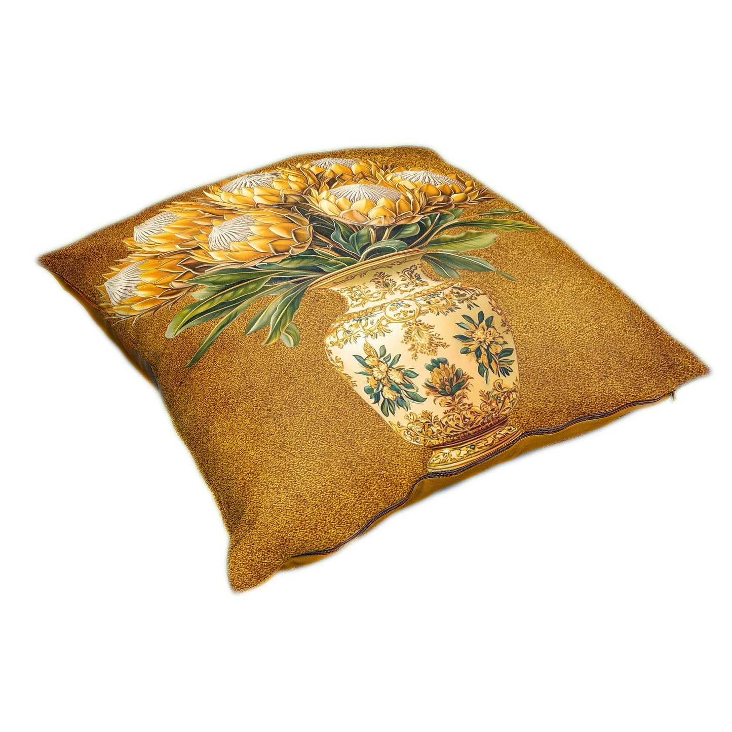 Yellow Protea Vase Luxury Scatter by Mark van Vuuren
