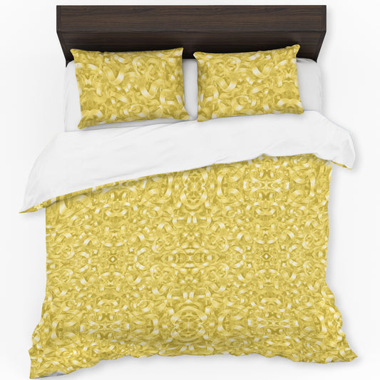 Yellow Ribbons Duvet Cover Set