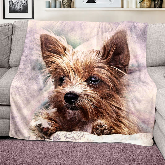 Yorkies Light Weight Fleece Blanket