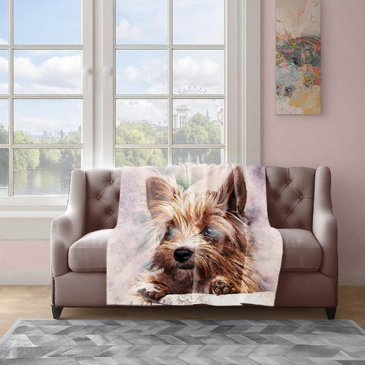 Yorkies Light Weight Fleece Blanket