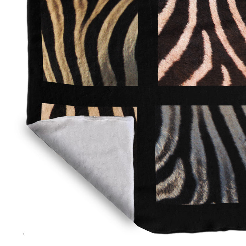 Zebra Patterns Light Weight Fleece Blanket by Annette Heymans