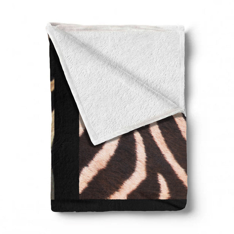 Zebra Patterns Light Weight Fleece Blanket by Annette Heymans