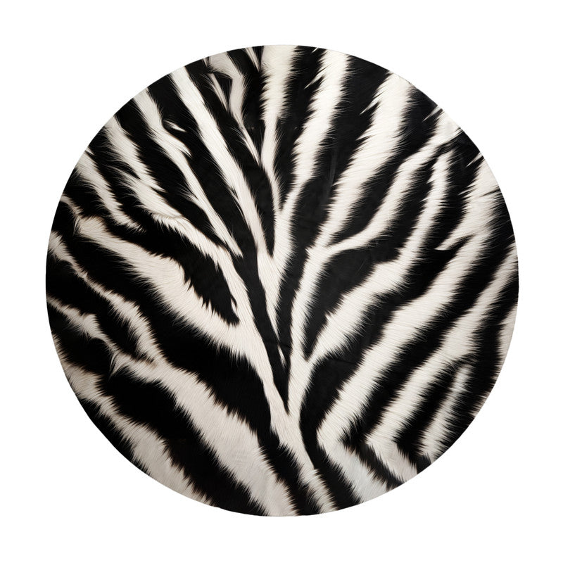 Zebra Print Round Tablecloth