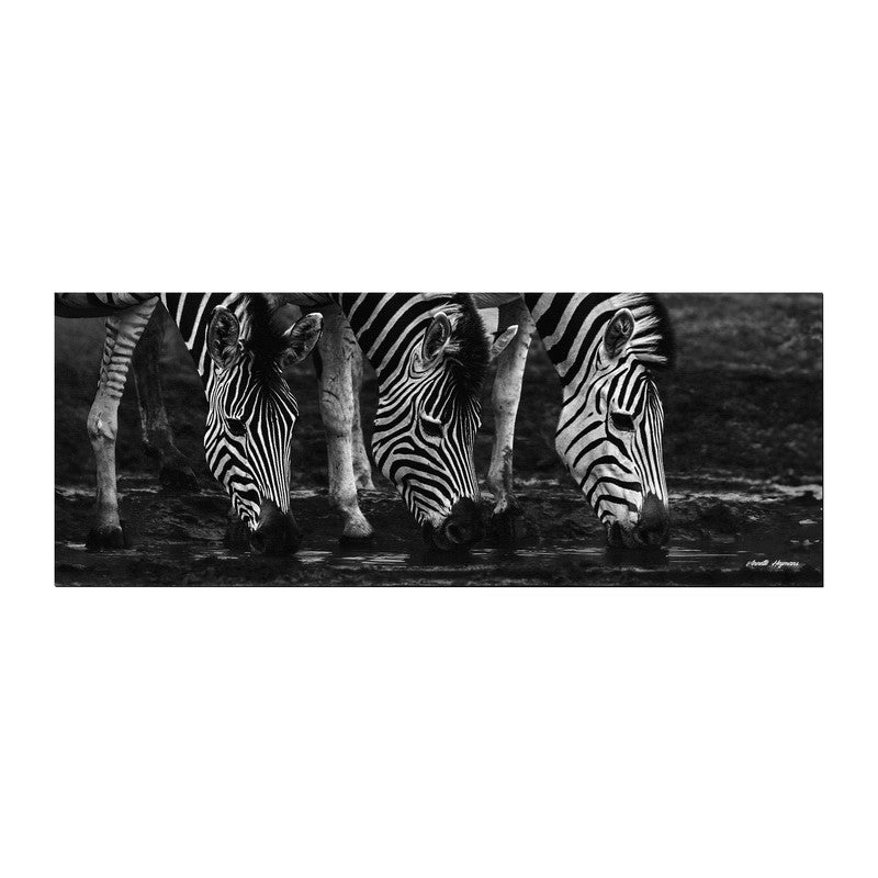 Zebras Drinking Water Desk Pad by Annette Heymans