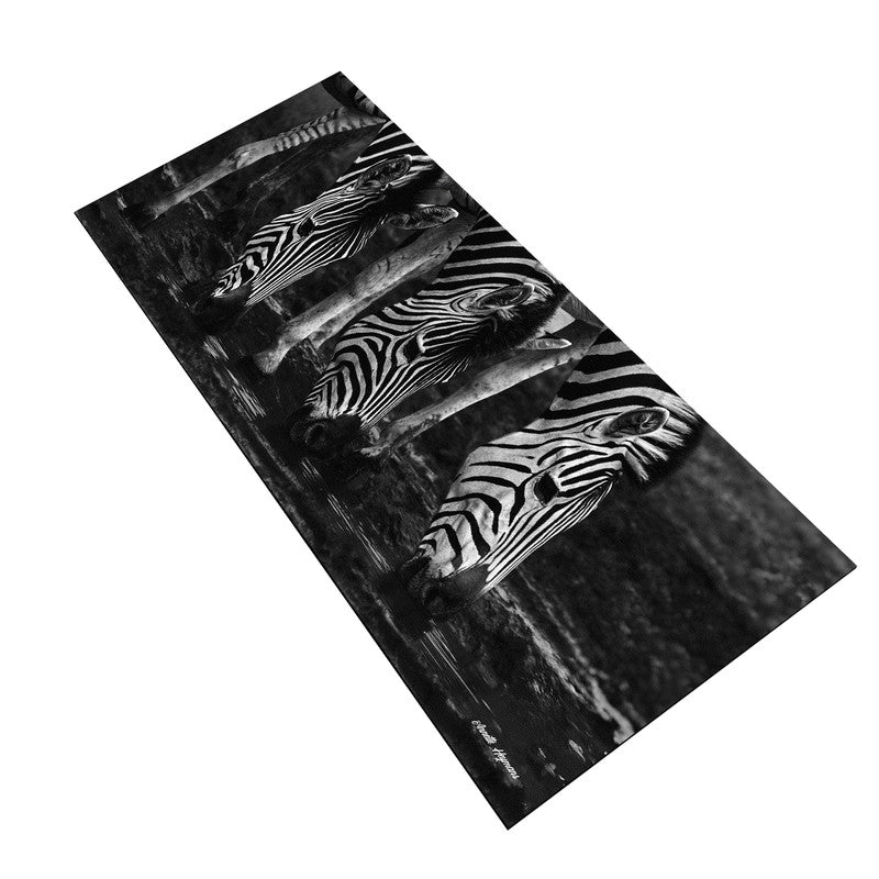 Zebras Drinking Water Desk Pad by Annette Heymans