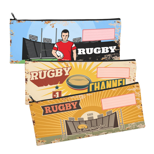 Zip & Go Rugby Pencil Bags Set of 3