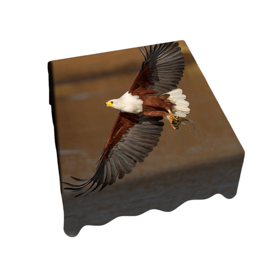 African Fish Eagle Flyby Square Tablecloth By Fanie Heymans