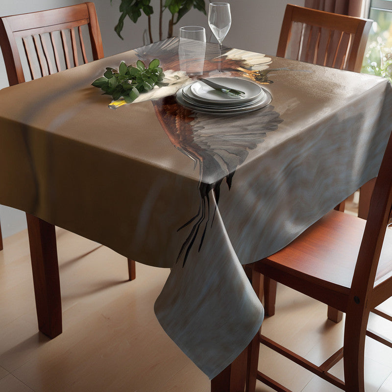African Fish Eagle Flyby Square Tablecloth By Fanie Heymans