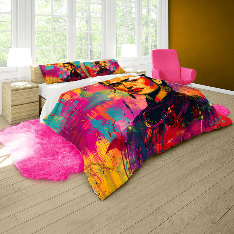 frida colorful Duvet Cover Set By Wikus Schalkwyk
