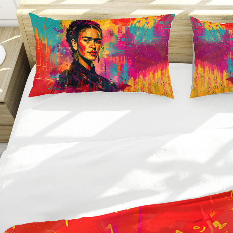 frida colorful Duvet Cover Set By Wikus Schalkwyk