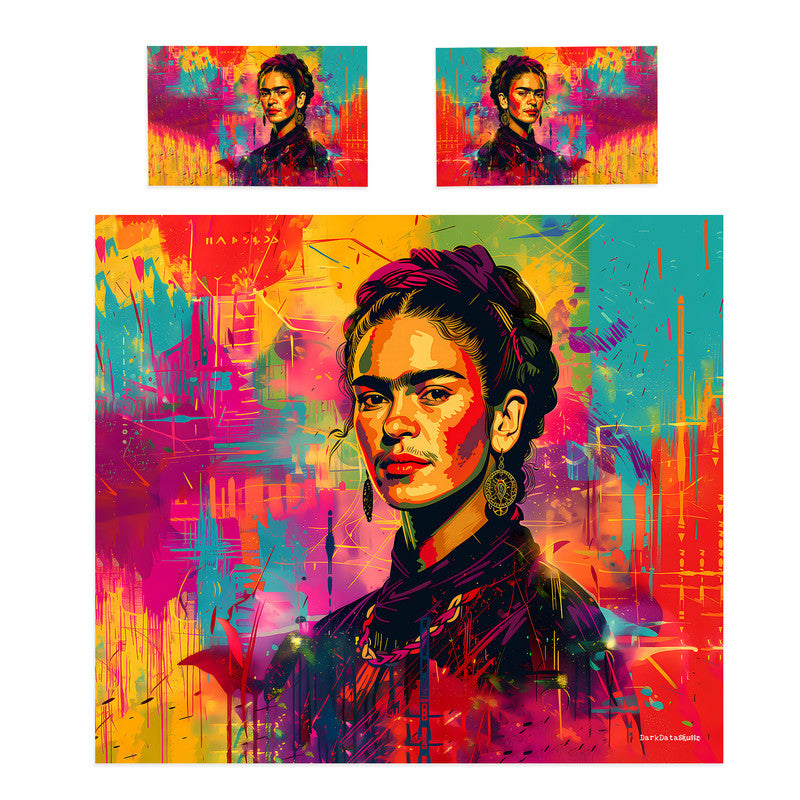 frida colorful Duvet Cover Set By Wikus Schalkwyk