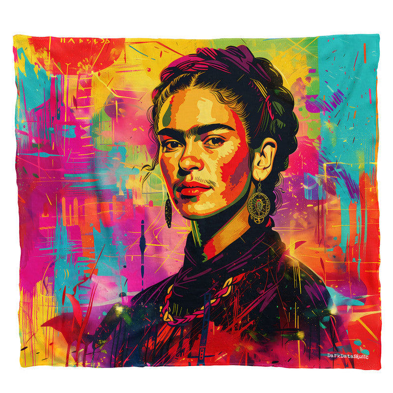 Frida Colourful Light Weight Fleece Blanket By Wikus Schalkwyk