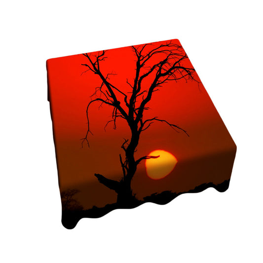 Kgalagadi Red Sunset Square Tablecloth By Fanie Heymans