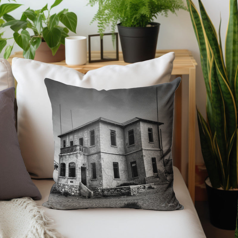 Kolmanskop Ghost Buildings Black & White Luxury Scatter By Fanie Heymans