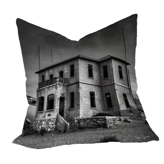 Kolmanskop Ghost Buildings Black & White Luxury Scatter By Fanie Heymans