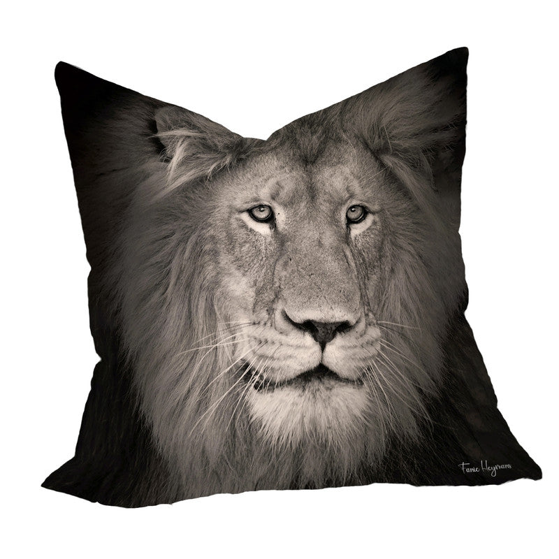 Male Lion Black & White Luxury Scatter By Fanie Heymans
