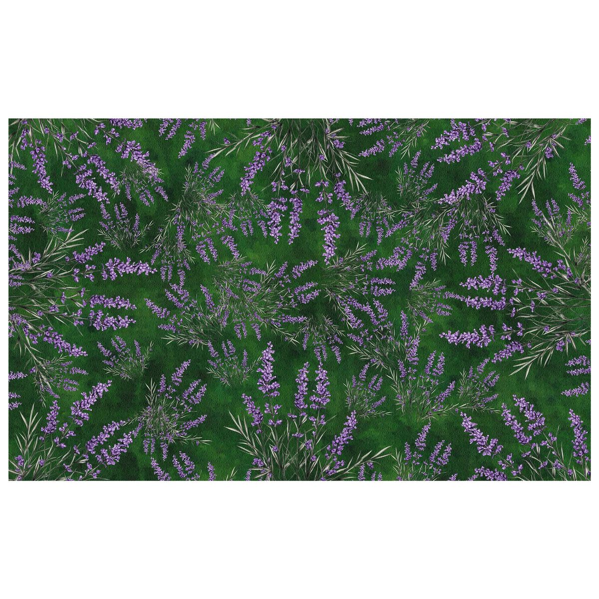 Waterpainted Lavender Field Rectangle Tablecloth by Mark Van Vuuren