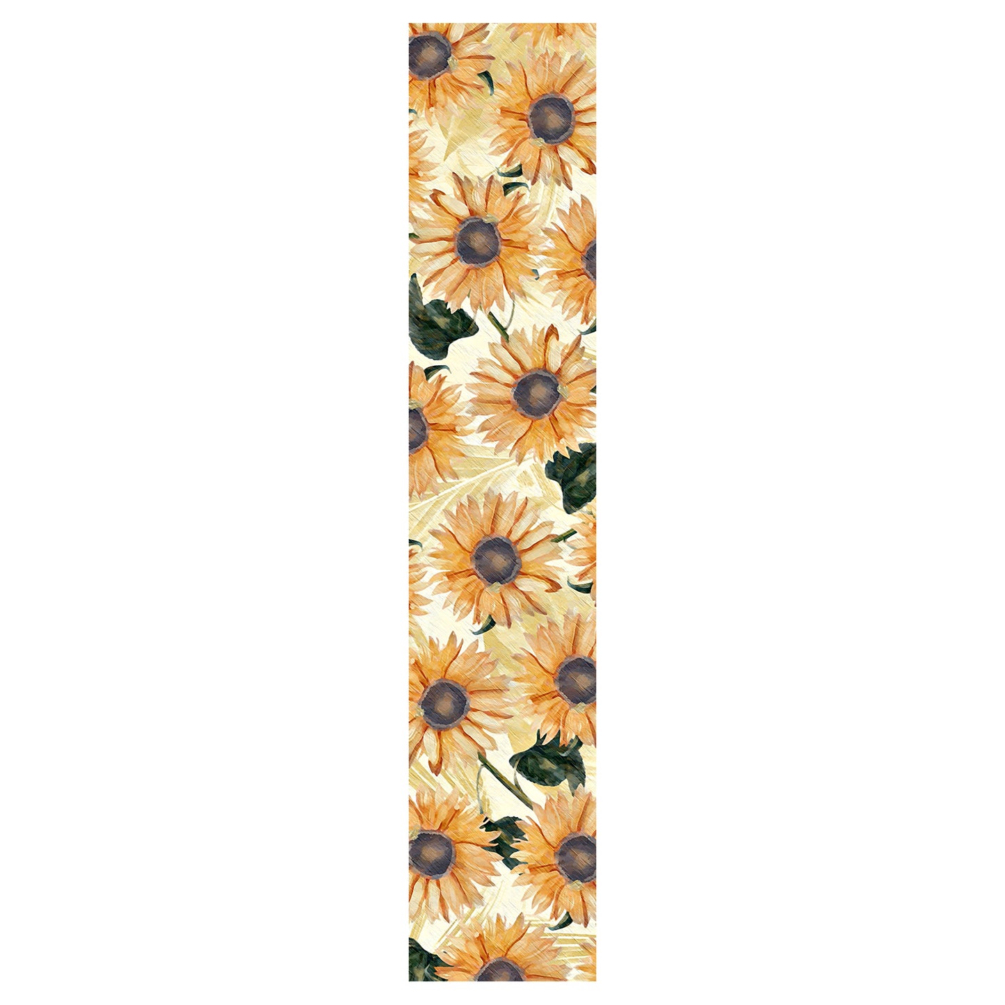 Yellow Flowers on White Table Runner By Mark van Vuuren