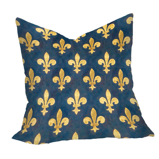 Blue and Gold Vintage Pattern Luxury Scatter