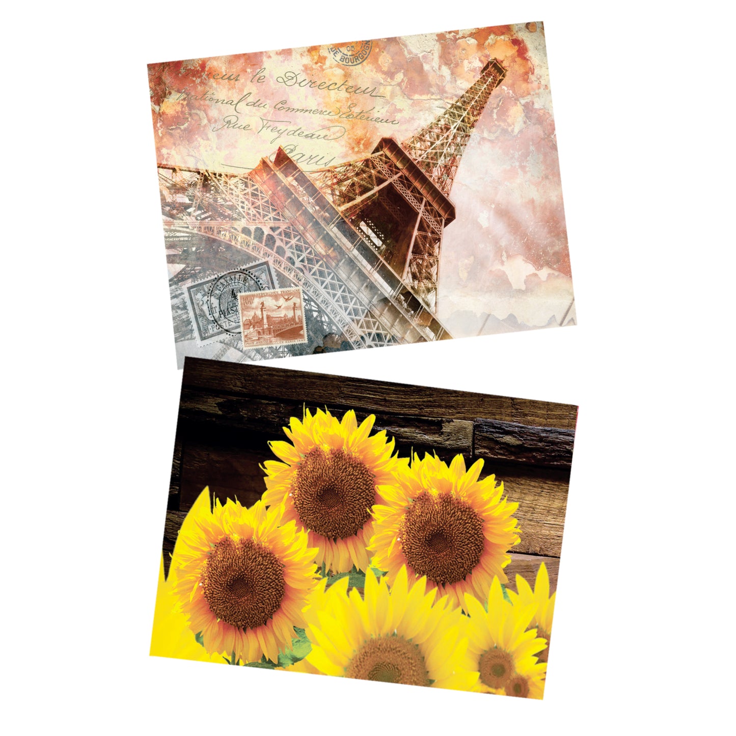Decoupage Tear Resistant Transfers - Yellow Toned 60cm x 80cm