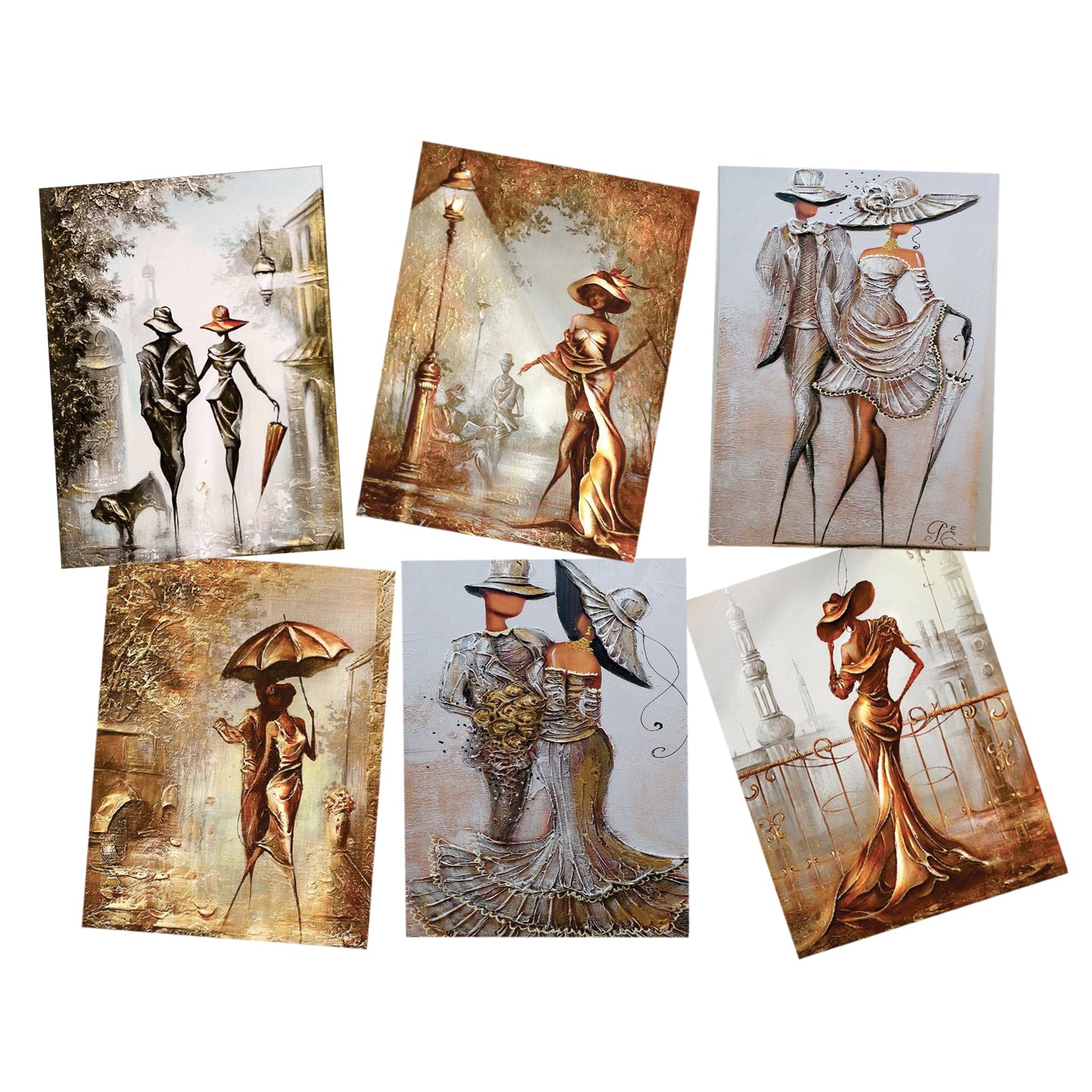 Decoupage Tear Resistant Transfers - Silver & Gold Romance A4 or A5