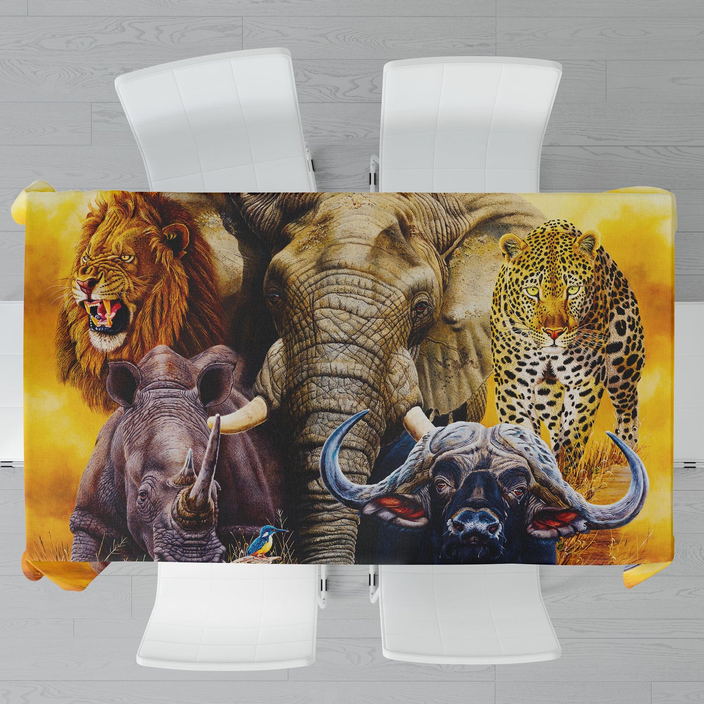 Big Five Rectangle Tablecloth by Delene Lambert