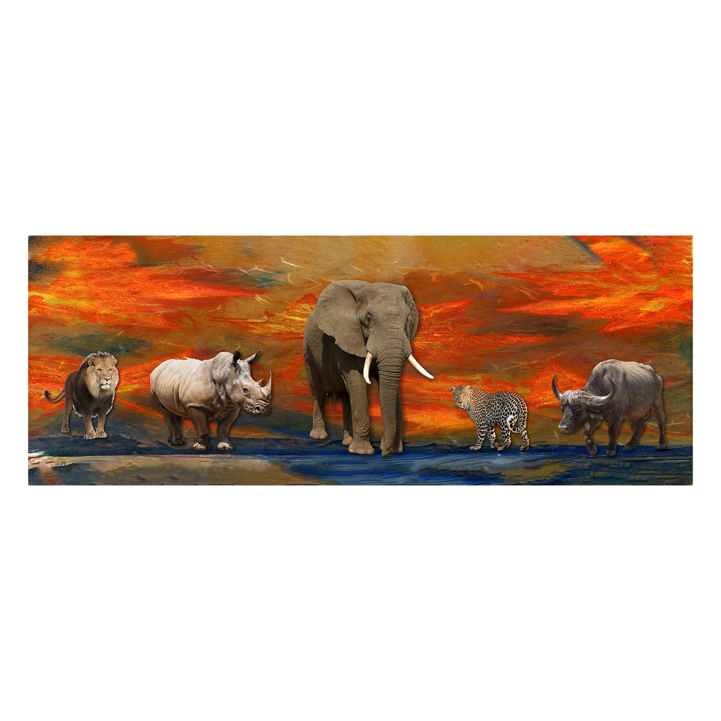 Big Five Decoupage Drum Cover