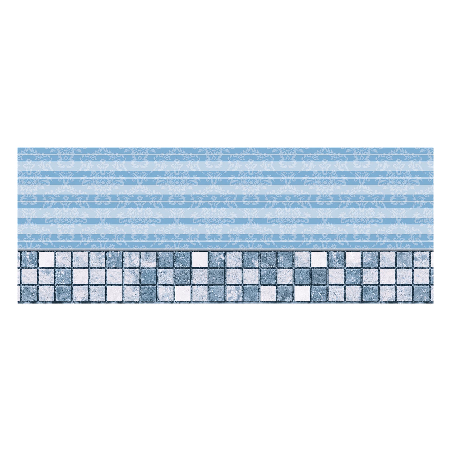 Blue Pattern Decoupage Drum Cover