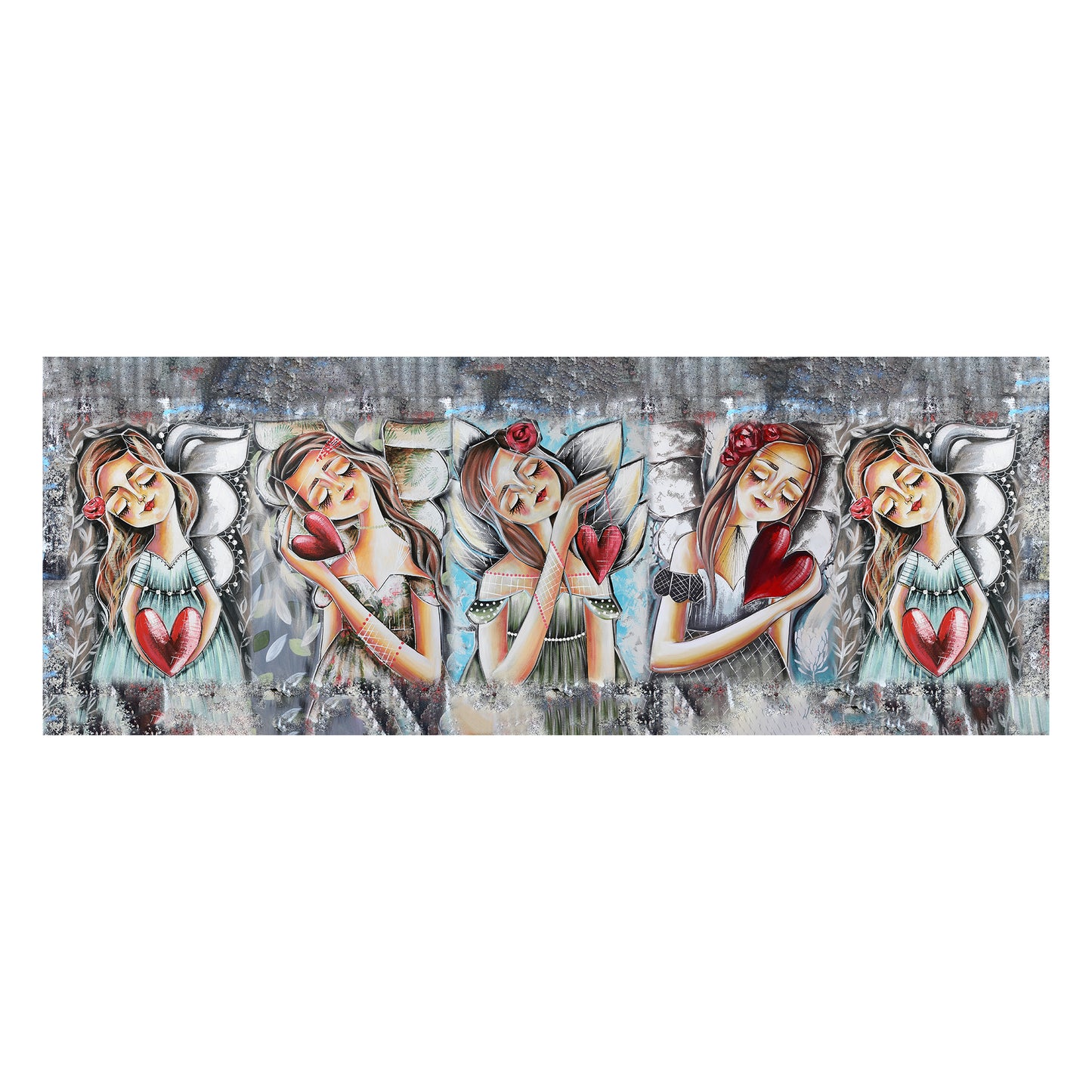 Loving Hearts Decoupage Drum Cover