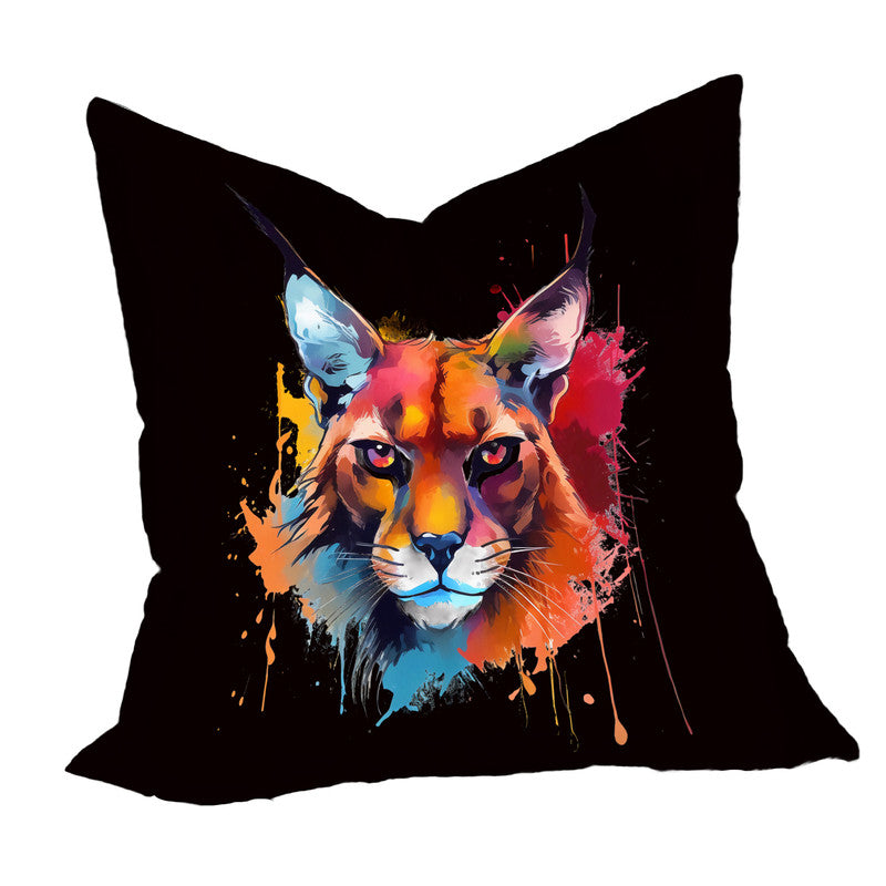 Bright Caracal on Black Luxury Scatter