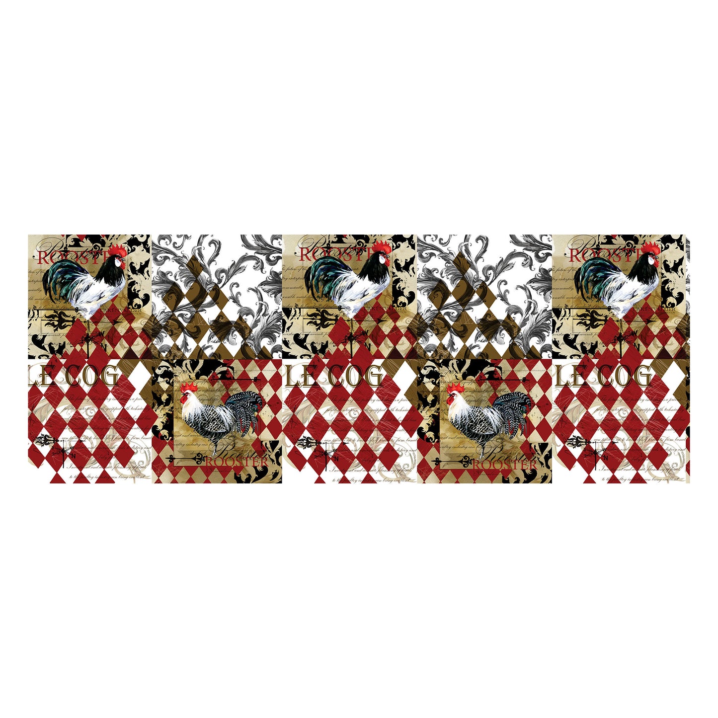 Chicken Pattern Decoupage Drum Cover