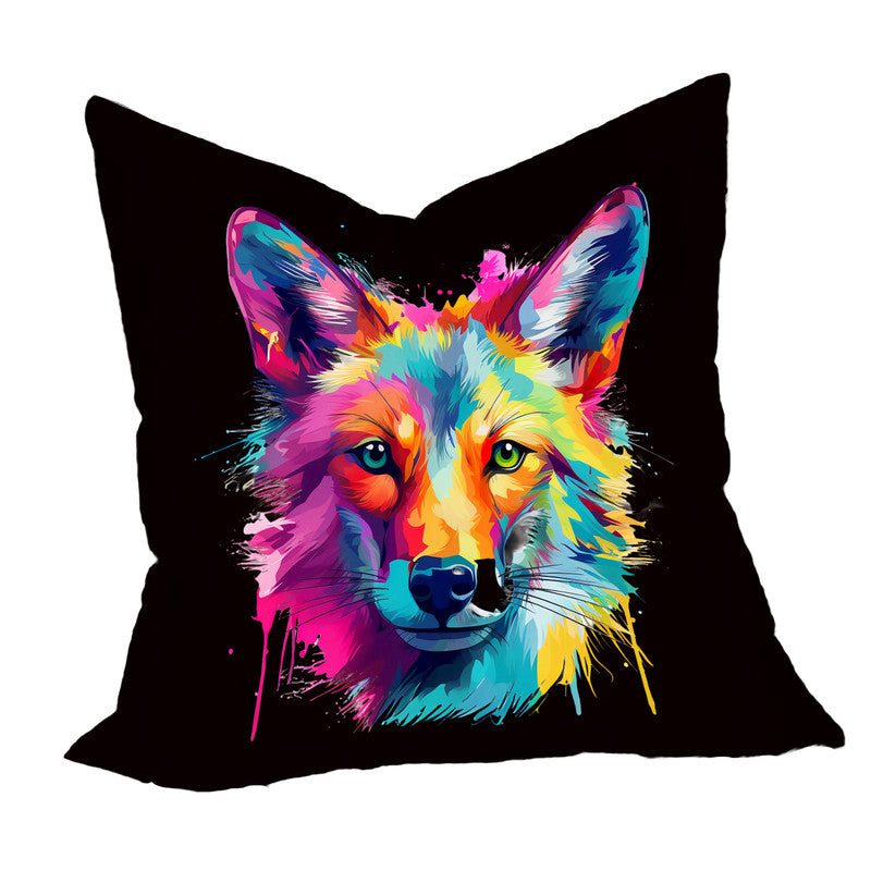 Bright Fox on Black Luxury Scatter