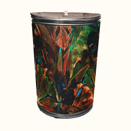 Colourful Autumn Leaves Decoupage Drum Cover