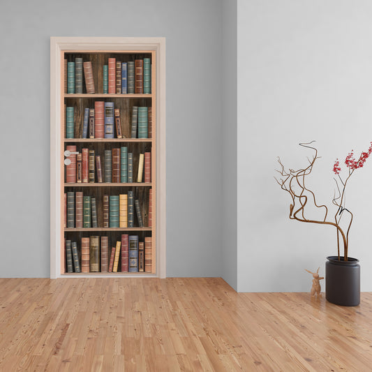 Colourful Bookshelf Decoupage 800mm x 2000mm (Door)