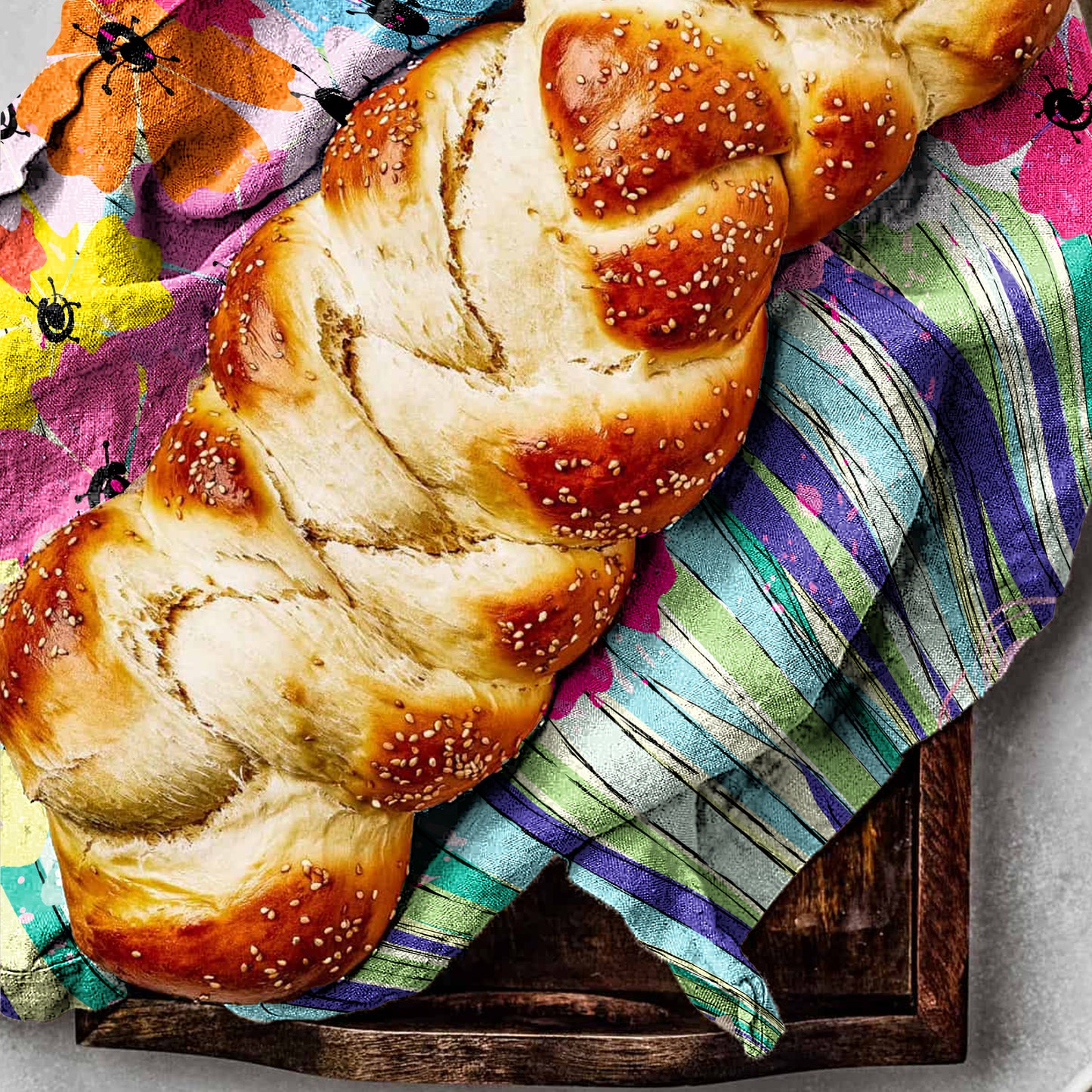 Colourful Garden Tea Towel