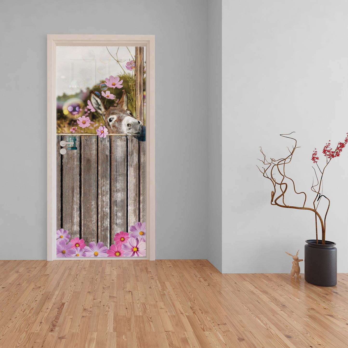 Cosmos Donkey Decoupage 800mm x 2000mm (Door)