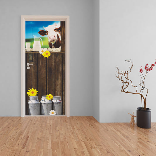 Dairy Cow Decoupage 800mm x 2000mm (Door)