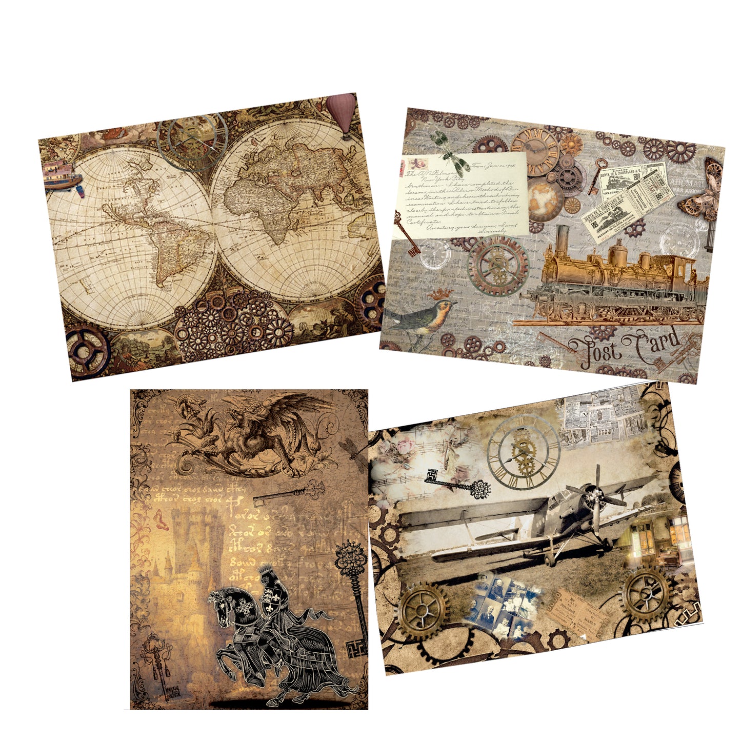 Steam Punk Decoupage A3