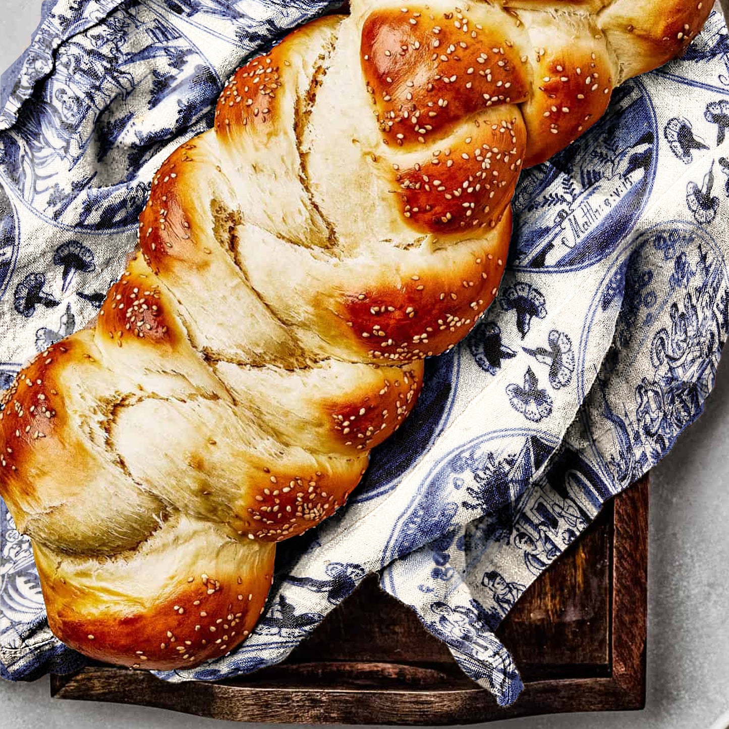 Delft Pattern Tea Towel