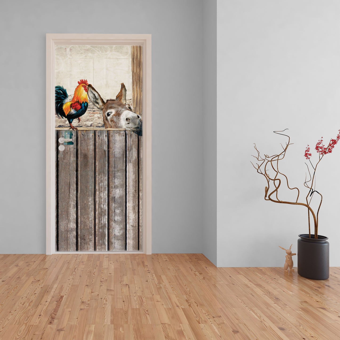 Donkey & Rooster Decoupage 800mm x 2000mm (Door)