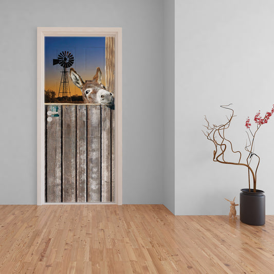 Donkey & Windmill Decoupage 800mm x 2000mm (Door)