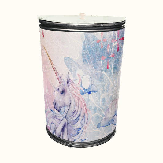 Pastel Unicorn Decoupage Drum Cover