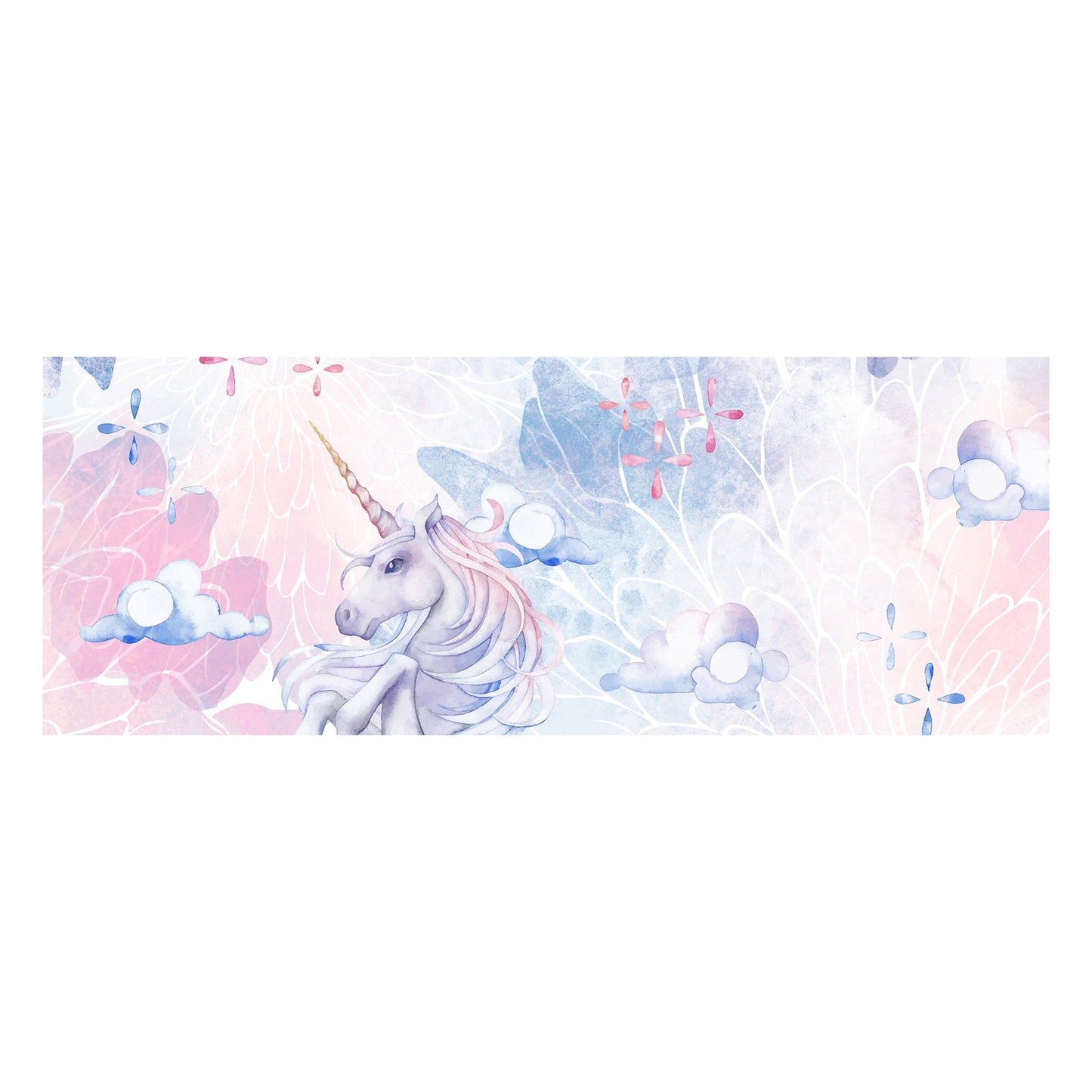 Pastel Unicorn Decoupage Drum Cover