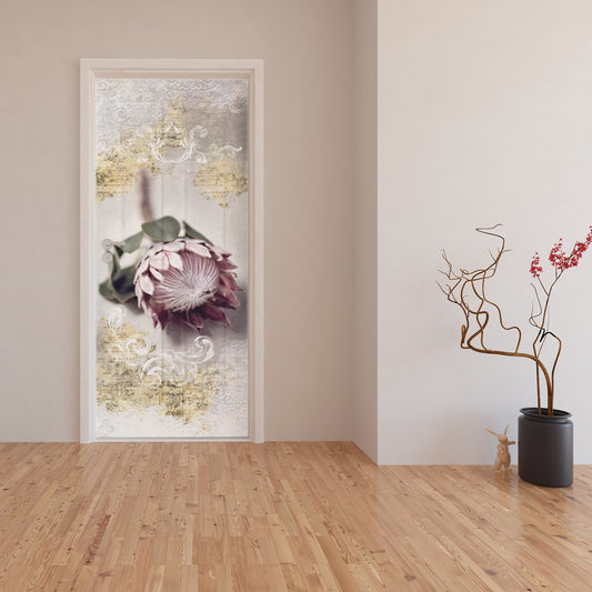 Decoupage Transfers - Dulled Protea in Grunge - Door