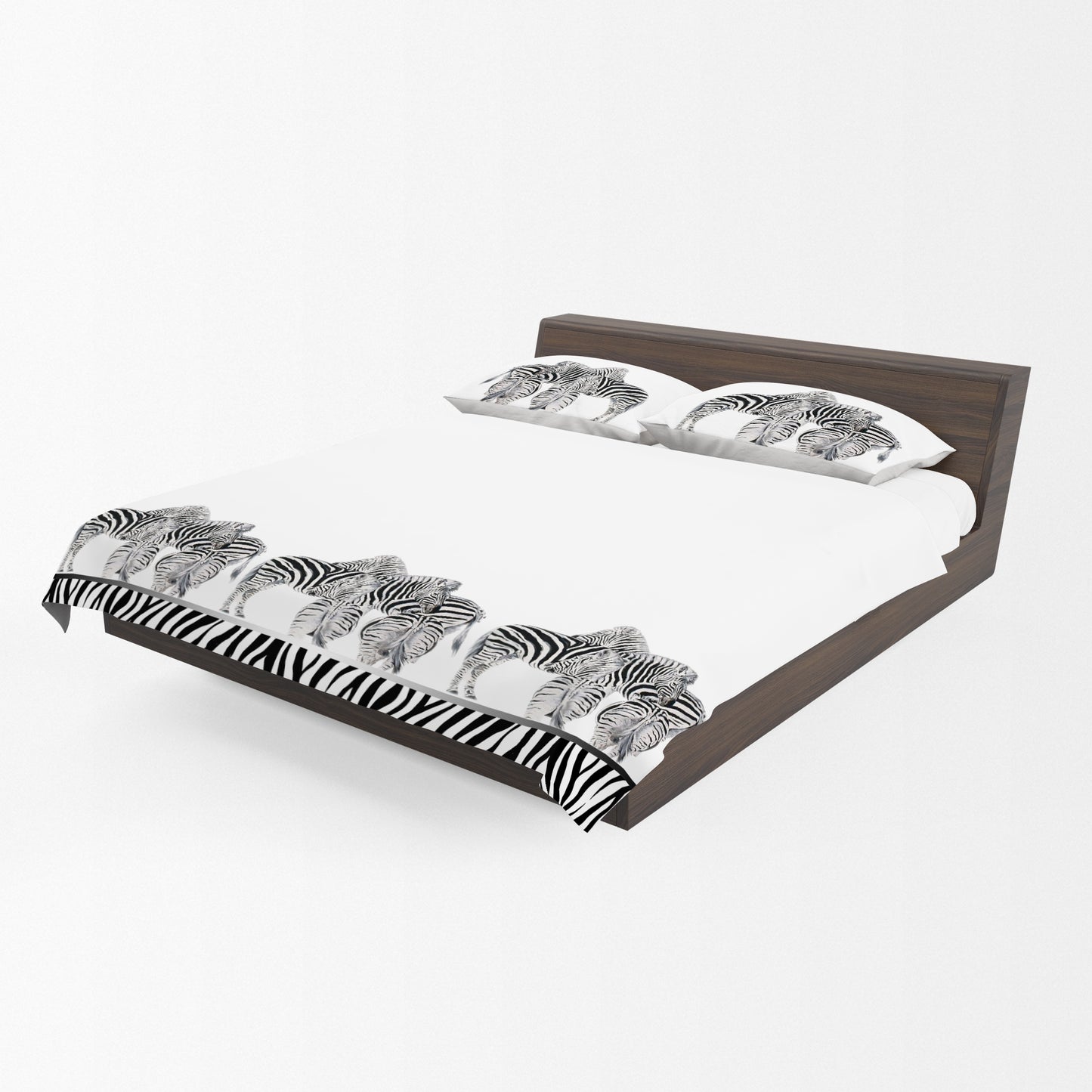 Zebra Strips On White Duvet Cover Set By Fifo